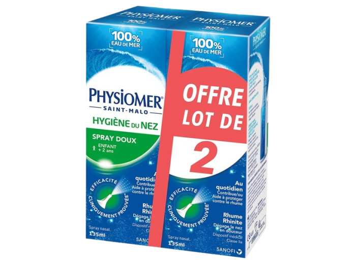 Hygiène Du Nez Spray Doux 2x135ml Physiomer