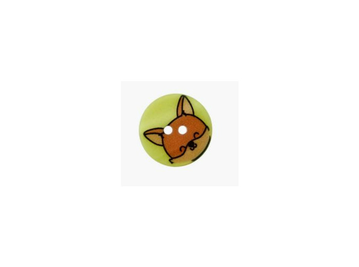 Bouton polyester renard