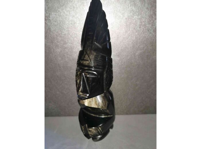 Statue Obsidienne dorée 514g pièce unique qualité  premium du Mexique