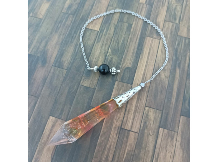 Pendule orgonite Tourmaline