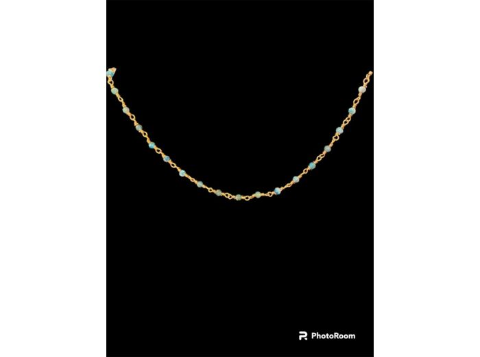 collier acier inoxydable et perles