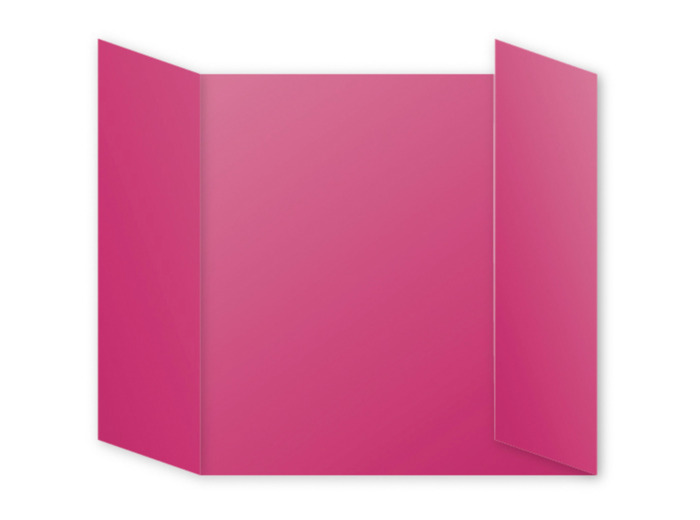 Cartes triptyques 160x160 mm "Pollen" - Framboise