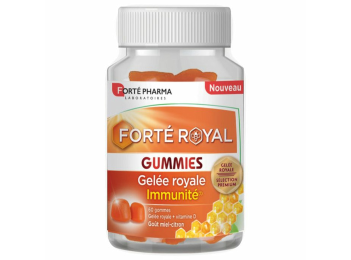 Gelée Royale Immunité 60 Gummies Forté Royal Goût Citron-Miel Dès 3 Ans Forté Pharma