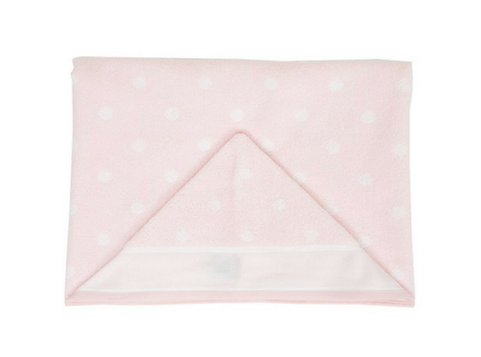 Sortie de bain avec capuche à pois rose RICO