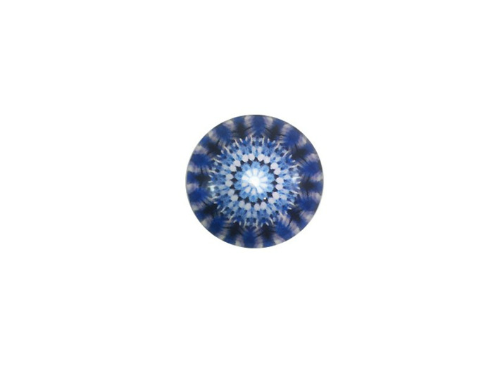 Bouton Mandala - Marine 18 mm