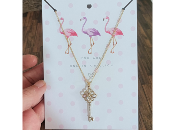 Pendentif clef doré