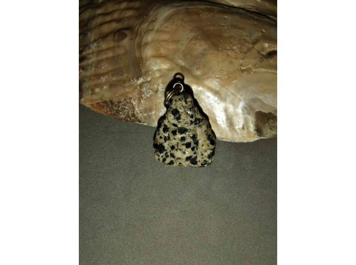 Pendentif Bouddha Jaspe dalmatien