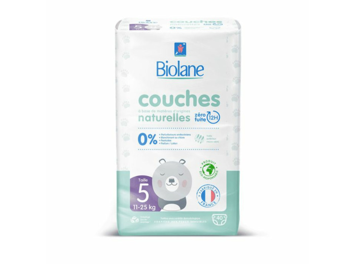 Couches Ecologiques X40 Taille 5 Biolane