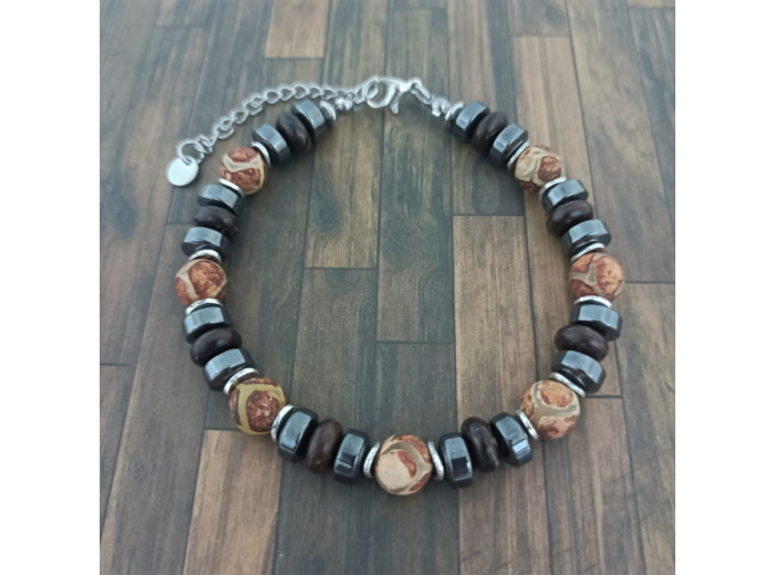 Bracelet homme en pierres naturelles collection Cirrus 6