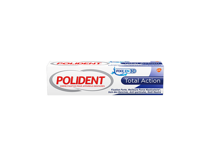 Creme Fixative Pour Appareils Dentaires Total Action 40g Polident