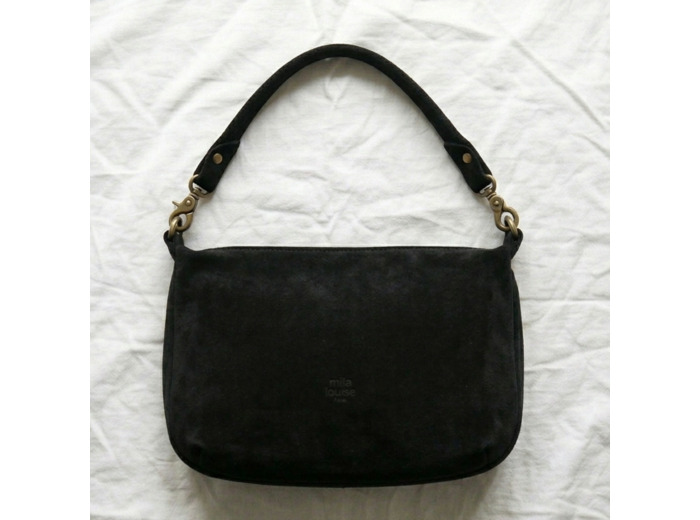 Mila Louise Maey V Sac Porté Travers En Cuir Kaki Dark