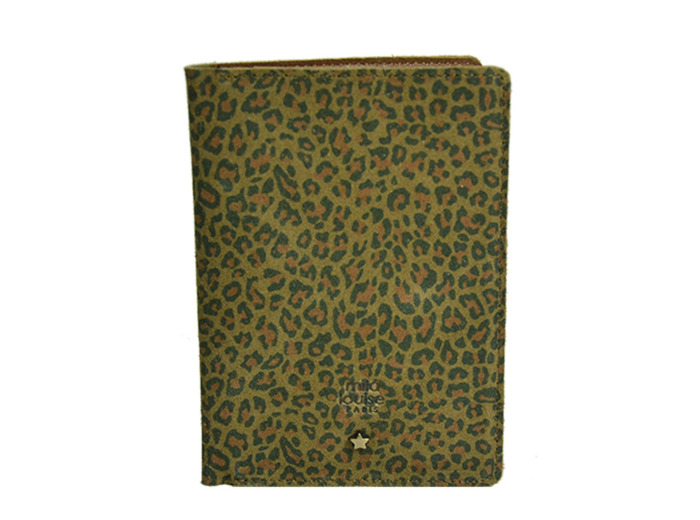 Mila Louise Oru PA Porte Cartes Et Passeport Léopard Ocre