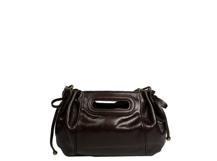 Gérard Darel Le Mini Dany Premium Sac Porté Travers En Cuir Marron