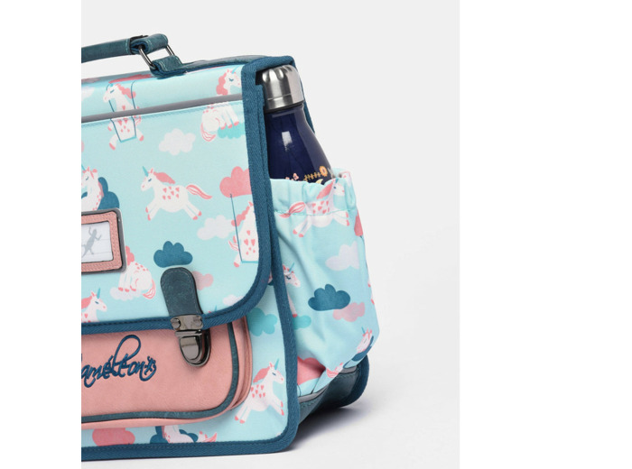 Caméléon Rétro Cartable 32cm Turquoise Unicorn