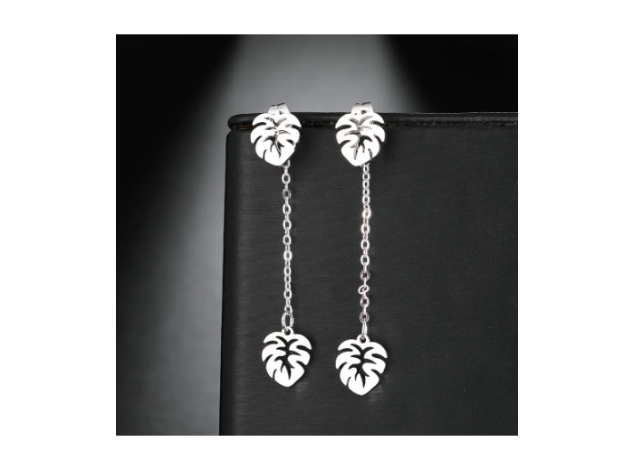 Boucles d'oreilles feuilles de palmier