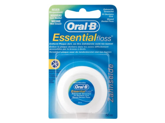 Essential Floss Fil Dentaire Ciré Mentholé 50m Oral-B