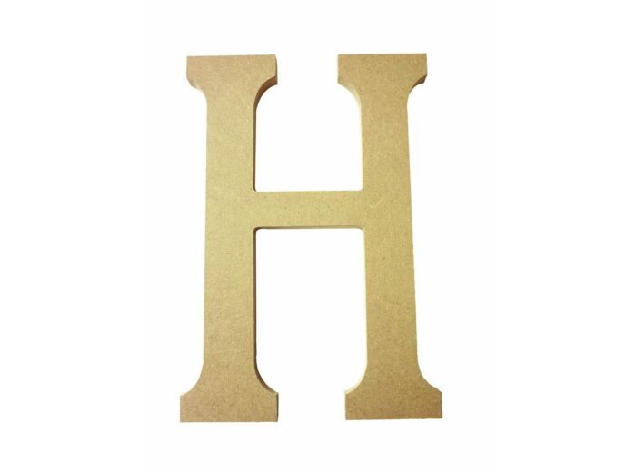 Lettre "H" Mdf - Hauteur : 220 mm