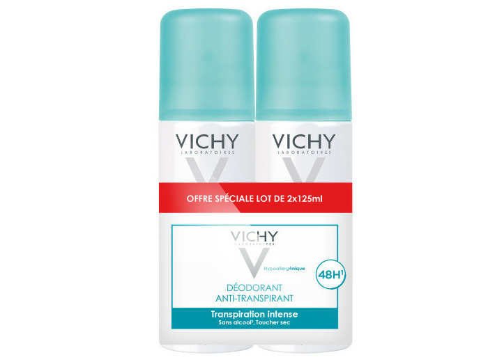 Anti Transpirant 2x125ml Déodorant Spray Vichy