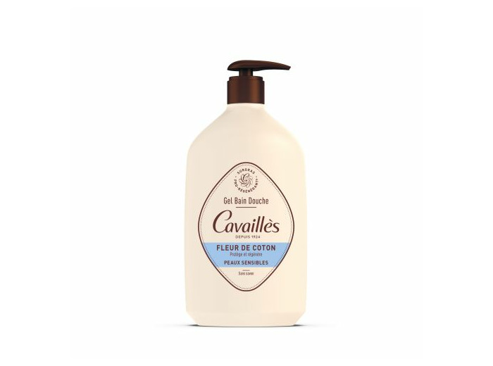 Gel Bain et Douche Fleur de coton 1L Peaux sensibles Rogé Cavaillès