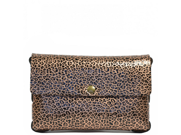 Yolète Andy Sac Pochette Cuir Panthera Cuivre