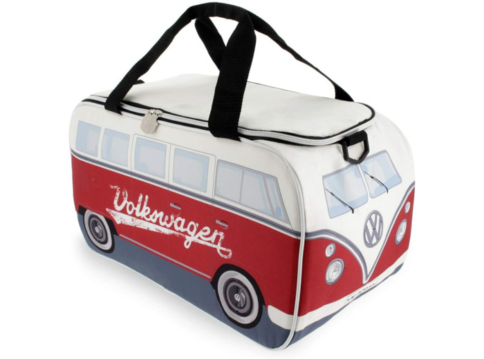 BRISA VW Collection - Volkswagen Combi Bus T1 Camper Van Sac Isotherme 25 L (Blanc/Rouge)