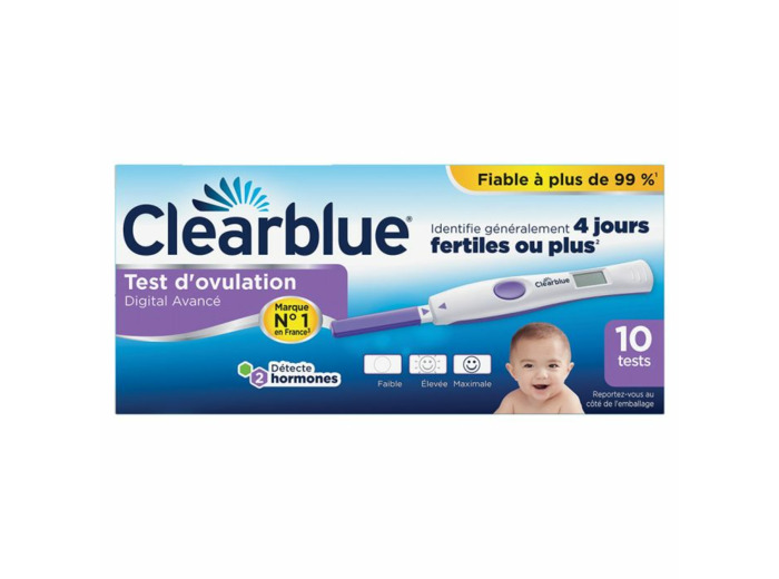 Test D'ovulation Digital avancé 10 tests Clear Blue