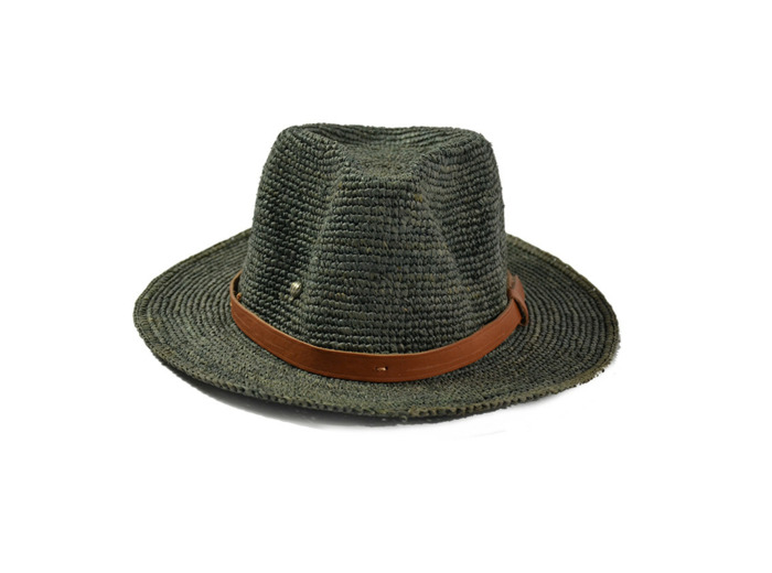L'Atelier Du Crochet Chapeau Raphia Salino Gris