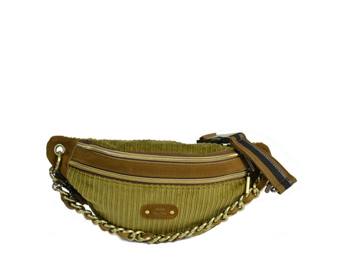 Mila Louise Petra VFR1 Sac Banane Velours Ocre
