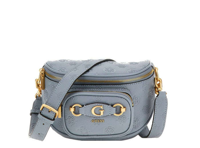 Guess Izzy Sac banane Logo pivoine Light denim