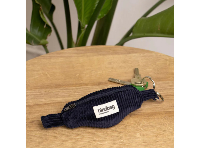 Hindbag Côme Porte Clés Sac Banane Velours Marine