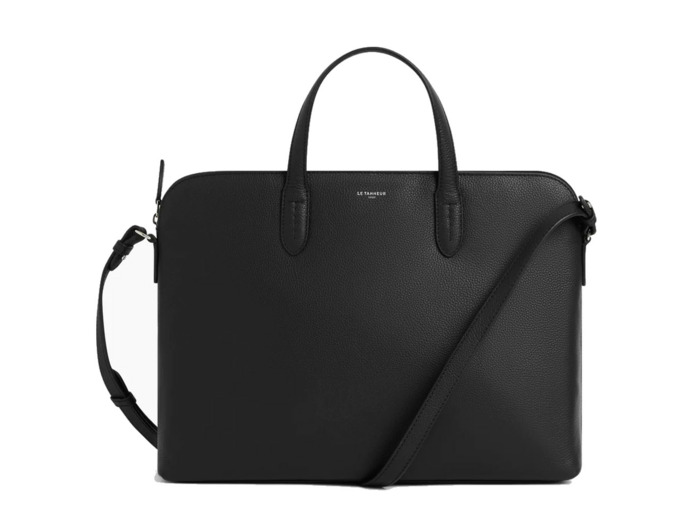 Le Tanneur Sophie Porte Documents en Cuir 1 Soufflet PC 15" Noir