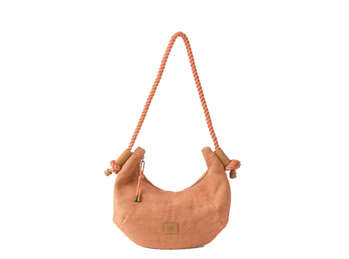 Biba Baa Sac Hobo En Lin & Coton BAA1B Rosa Palo