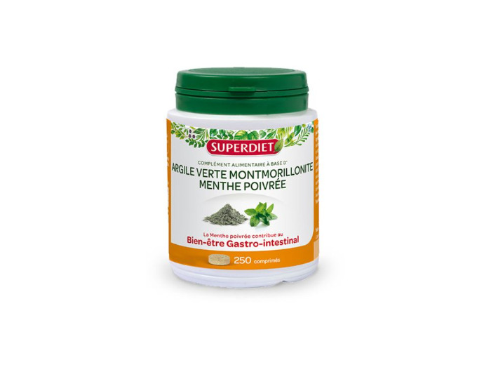 Verte Digestion 250 Comprimes Argile Superdiet