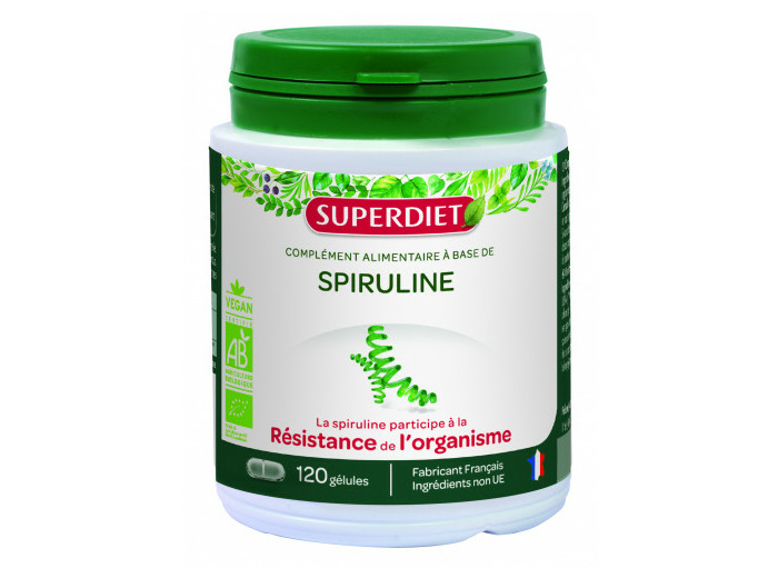 Spiruline Bio 120 Gelules Superdiet