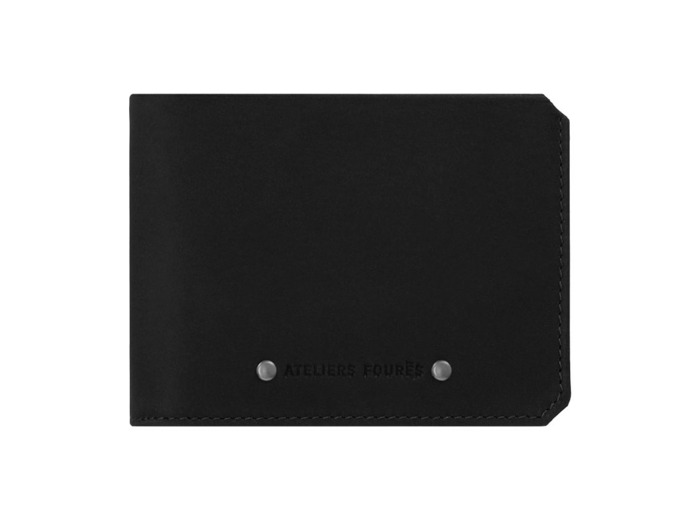Ateliers Fourès Baroudeur Portefeuille en Cuir Ulysse F960 Noir