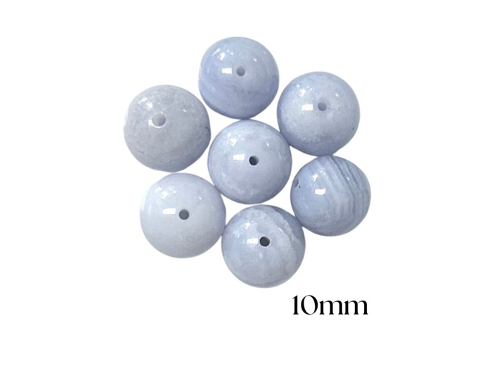PERLES CALCÉDOINE BLEUE