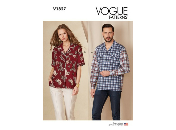 Patron Chemise Unisexe - Vogue 1827