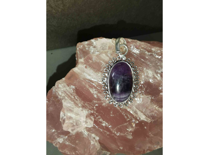 Pendentif Amethyste argent 925/000