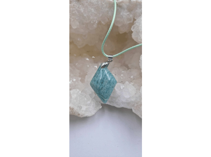 Pendentif amazonite cordon olpa2036