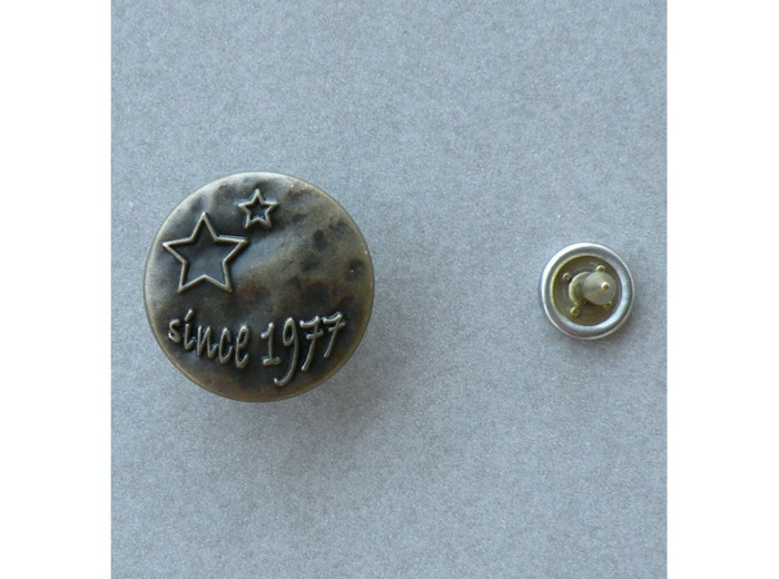 Bouton Jeans Since métal bronze