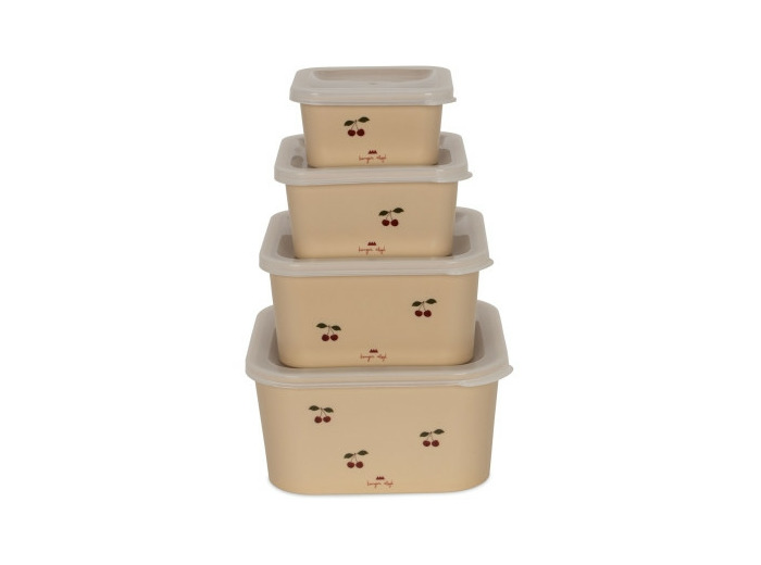 Pot boîte alimentaire lot de 4 cerise