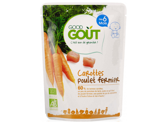 GOOD GOUT PLAT CAROTTES/POULET 190G