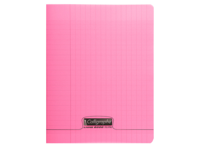 Cahier 24x32 - 96 pages - Séyès - Polypro rose
