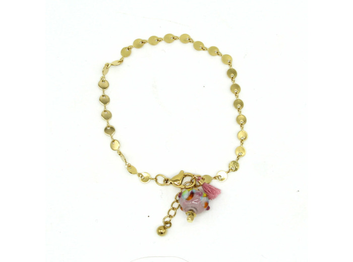 Bracelet chaine pastilles