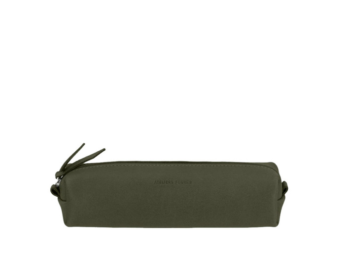 Ateliers Fourès Baroudeuse Trousse Cuir Dioné B32 Kaki