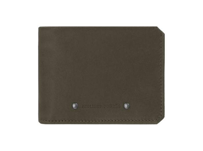 Ateliers Fourès Baroudeur Portefeuille Italien Porte Billets Zippé Ulysse F956 Bronze