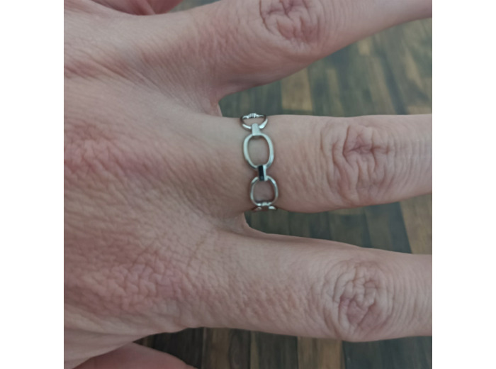 Bague maillon chaîne en acier inox 1