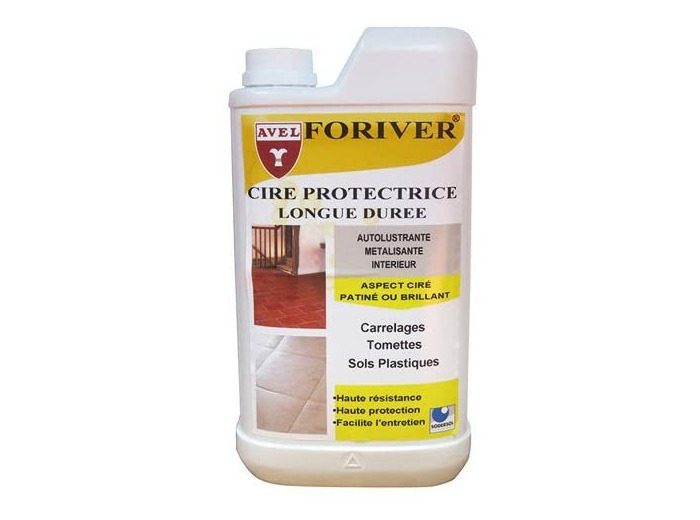 FORIVER Cire Protectrice Carrelage Tomettes Sol Plastique  1 litre