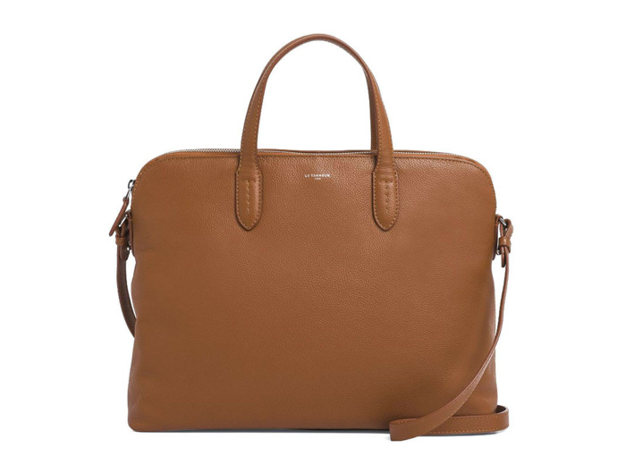 Le Tanneur Sophie Porte Documents en Cuir 1 Soufflet PC 14" Tan