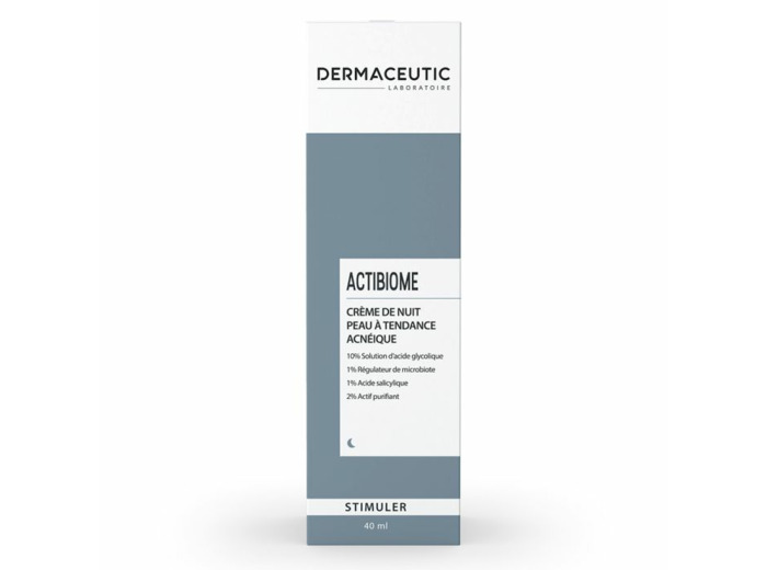 Crème de nuit peau à tendance acnéique 40ml Actibiome Stimuler Dermaceutic